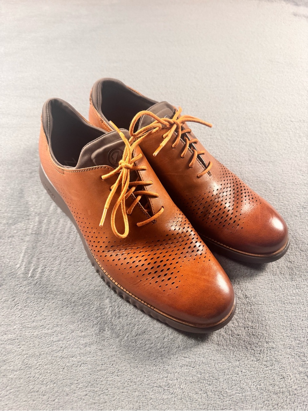 Cole Haan Men’s ZeroGrand Leather Wingtip Oxford Shoe- British Tan/Java
